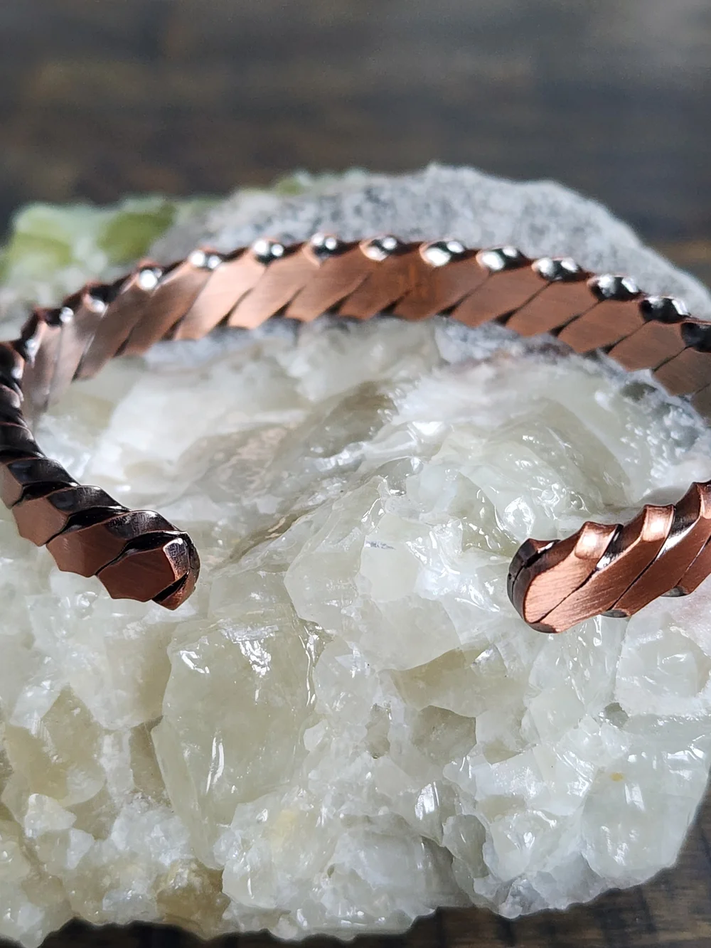 Pure Copper Magnetic Cuff Bracelet – 6 Magnets – 10mm Wide Adjustable Unisex